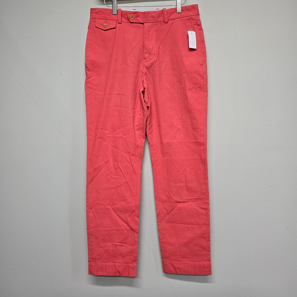 Brooks Brothers‎ Milano Fit Chinos Mens 30x30 Pink Supima Cotton Preppy